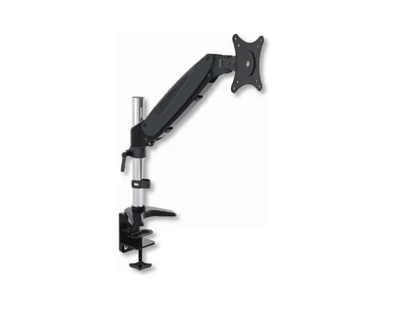 TECHly Tubular Gas - Monteringssett (skrivebordsklemmemontering, skrivebordsmontering) - for Skjerm - skinnende svart - skjermstørrelse: 15"-27" Sort