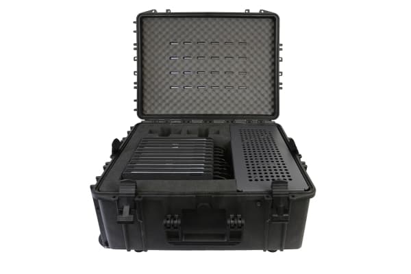 LEBA NoteCase Falcon - Förvaringslåda - för 12 surfplattor - USB-C - låsbar - polypropensampolymer - svart - skärmstorlek: upp till 11 tum