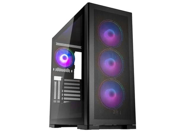Kolink Unity Meshbay - - sidepanel med vindu - ingen strømforsyning - USB/lyd Sort