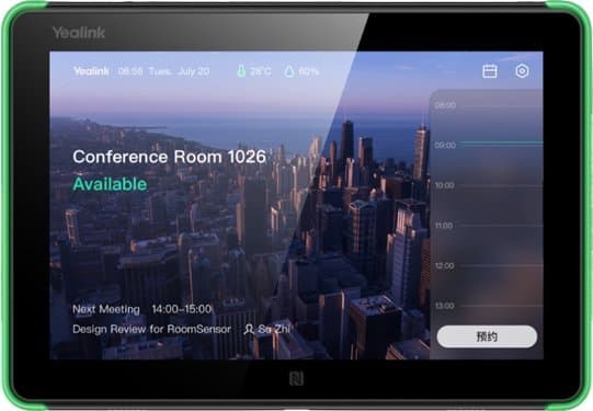 Yealink RoomPanel - Room manager - trådløs, kablet - 802.11a/b/g/n/ac, NFC, Bluetooth 5.0 - 10/100 Ethernet
