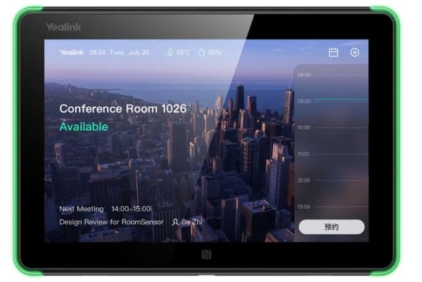 Yealink RoomPanel - Room manager - trådløs, kablet - 802.11a/b/g/n/ac, NFC, Bluetooth 5.0 - 10/100 Ethernet