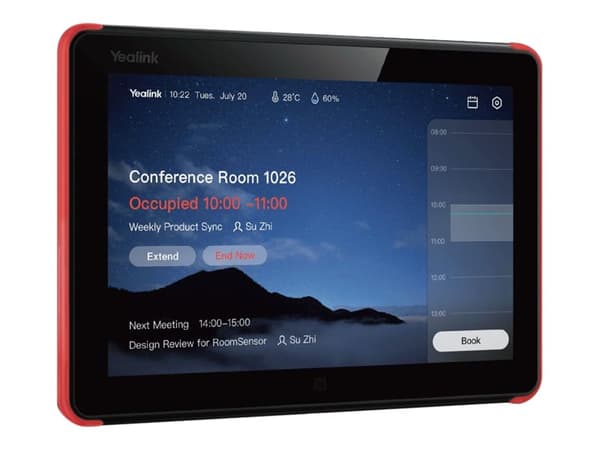 Yealink RoomPanel - Room manager - trådløs, kablet - 802.11a/b/g/n/ac, NFC, Bluetooth 5.0 - 10/100 Ethernet