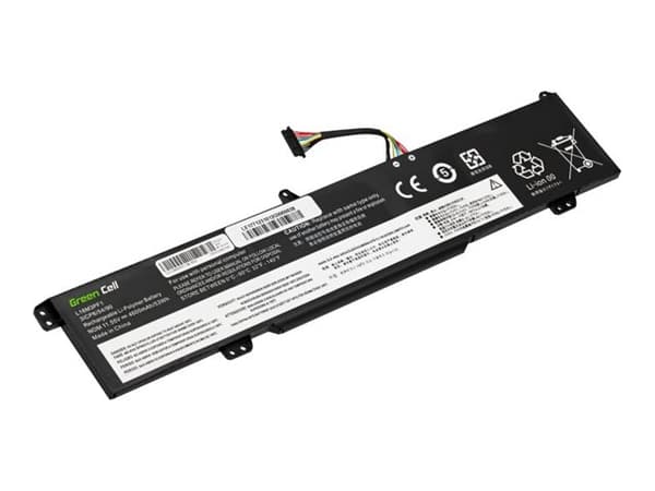 Green Cell - Batteri til bærbar PC (tilsvarer: Lenovo L18C3PF1, Lenovo L18M3PF1) - litiumpolymer - 3-cellers - 4600 mAh - svart