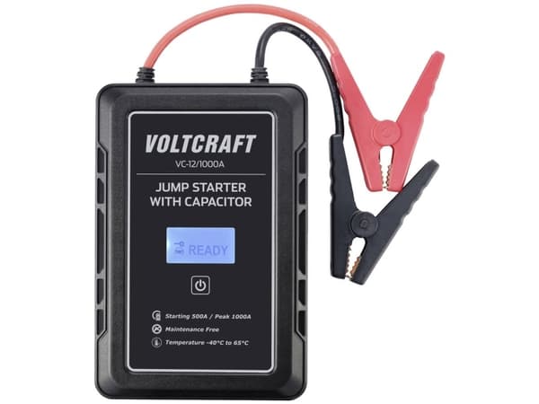 VOLTCRAFT Pikakäynnistysjärjestelmä VC-12/1000A VC-13998130 Käynnistysvirta (12 V): 500 A Kondensaattoritekniikka (ilman akkua)