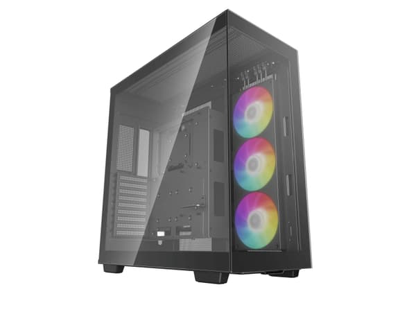 DeepCool CH780 - Tower - utvidet ATX (E-ATX) - sidepanel med vindu (herdet glass) - ingen strømforsyning (ATX / PS/2) - svart - USB/lyd