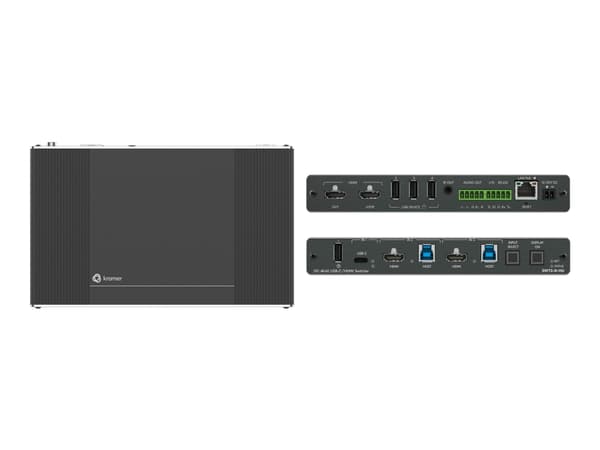 Kramer SWT3-31-HU - Video/lyd/USB-svitsj - 3x1, 4K60 - 1 x USB-C + 2 x HDMI - stasjonær