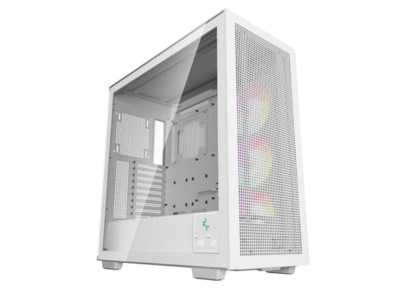 DeepCool MORPHEUS - ATX Max chassis - utvidet ATX (E-ATX) - sidepanel med vindu (herdet glass) - ingen strømforsyning (ATX / PS/2) - hvit - USB/lyd