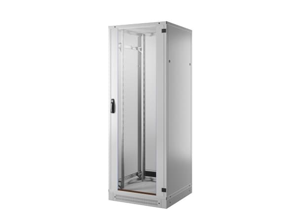 EFB Elektronik PRO-4280GR.G1SV-SET1, Frittstående hylle, 42U, 1000 kg, Nøkkellås, Grå