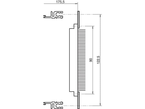 SCHROFF FLAT SKINNE 84HP DIN41612 (4STK/SETT) - Racktilbehør (20822048)