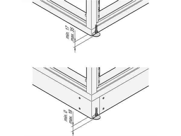 SCHROFF E.R.ADJUSTABLE FOOT KIT (4PCS) - Rack (21101201)