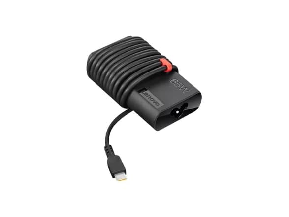 Lenovo - Strömadapter - slim - AC 100-240 V - 65 Watt - svart - för IdeaPad Slim 7 15ITL05; 7 Pro 14; ThinkBook 14 G3 ITL; 15 G3 ITL; Yoga Slim 9 14