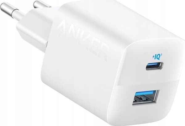 Anker Series 3 323 - Strömadapter - 33 Watt - utgångskontakter: 2 - vit