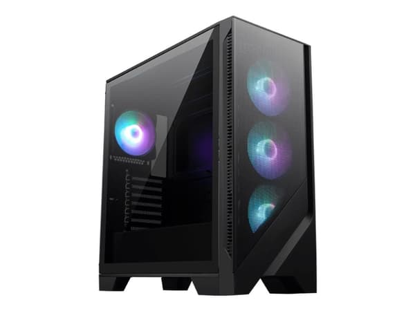 MSI MAG FORGE 320R AIRFLOW - Mid tower - ATX - sidepanel med vindu (herdet glass) - ingen strømforsyning (ATX) - USB/lyd Sort, Gjennomsiktig