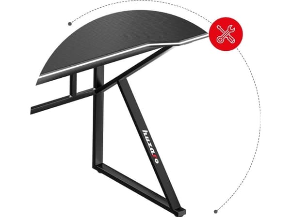 Huzaro skrivebord Huzaro Hero 1.6 sort 120 cmx60 cm