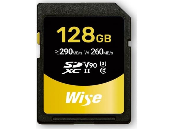 Wise SDXC UHS-II V90 128GB R 290MBs W 260MBs WI-SD-N128 - Extended Capacity SD (SDXC)