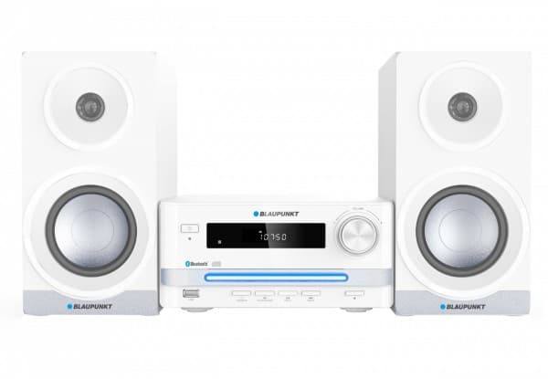 Blaupunkt MS16BT, Hemmaljud mikrosystem, Vit, 1 diskar, 15 W, 45 W, FM, PLL