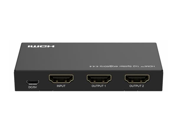 MicroConnect - Linjedelare - 4K@60Hz, 4:4:4 - 2 x HDMI - skrivbordsmodell