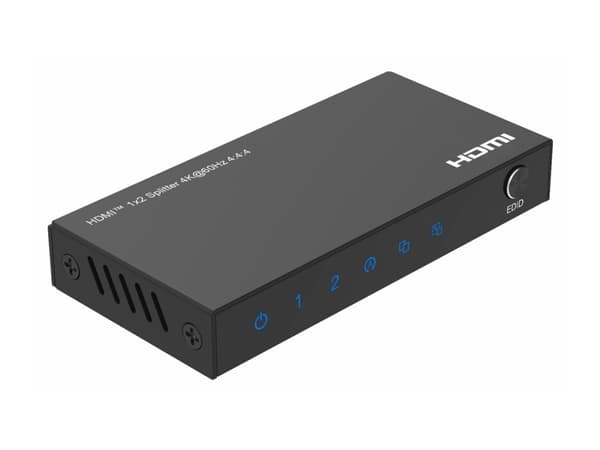 MicroConnect - Linjedelare - 4K@60Hz, 4:4:4 - 2 x HDMI - skrivbordsmodell