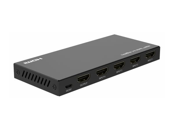 MicroConnect - Switch - fjärrkontroll - 4 x HDMI - skrivbordsmodell