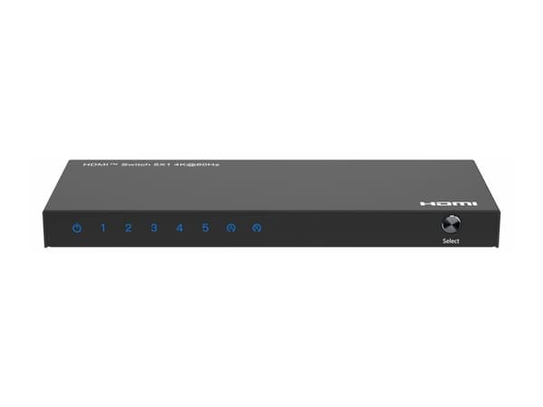 Microconnect MC-HDMISWITCH0501-4K, Micro-USB, Metal, Black, 60 Hz, 3840 x 2160, 18 Gbit/s