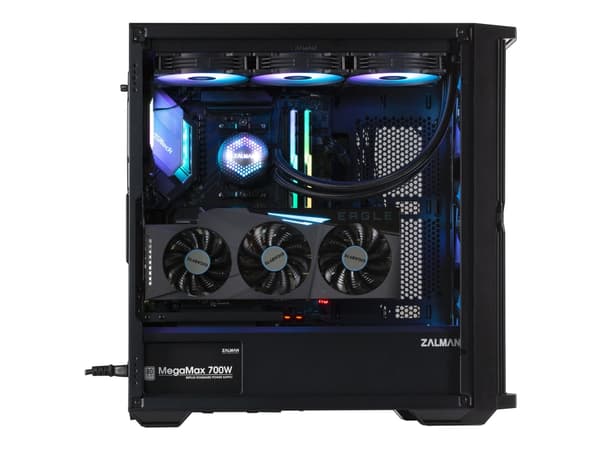 Zalman Z10 PLUS - Mid tower - ATX - sidepanel med vindu (herdet glass) - ingen strømforsyning (ATX12V) - USB/lyd