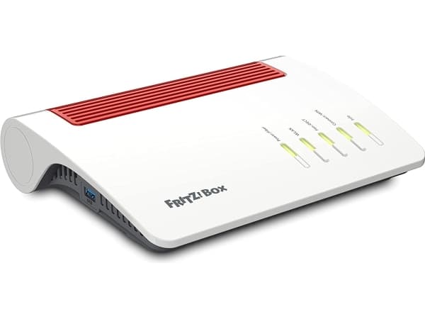 AVM FRITZ!Box 5590 Fiber - Trådløs ruter - maske - GPON-terminal / talekort 1GbE, 2.5GbE, GPON, AON - Wi-Fi 6 - Dobbeltbånd - VoIP-telefonadapter (DE