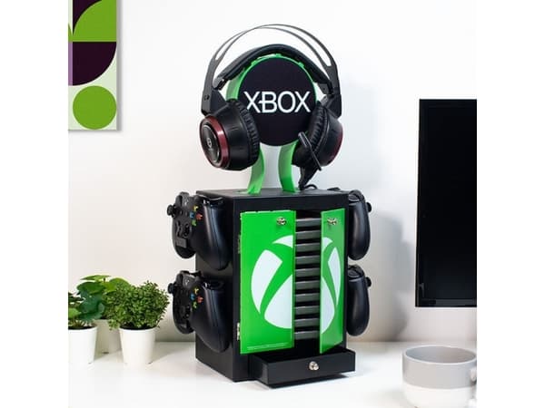 Numskull Games Official Xbox Gaming Locker, Spillplateholder, Xbox, Sort, Koblet med ledninger (ikke trådløs), 1 stykker