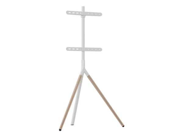 Sinox Tripod TV-golvstativ med vridbar topp. 45"-65". Ljust trä/vit
