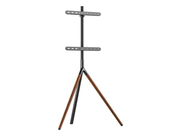 Sinox Tripod TV-golvstativ med vridbar topp. 45"-65". Mörkt trä/svart