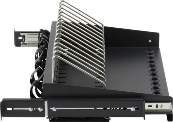 Techly I-CABINET-TRAY14BK, Hylla till rackskåp, Svart, 4U, 19", 48,3 cm (19"), 480 mm
