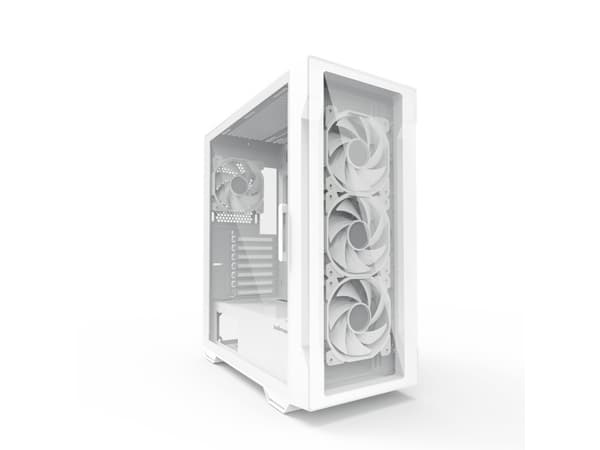 Zalman I3 NEO TG WHITE, Midi Tower, PC, Hvit, ATX, Micro ATX, Mini-ITX, Plast, Stål, Herdet glass, 16,2 cm