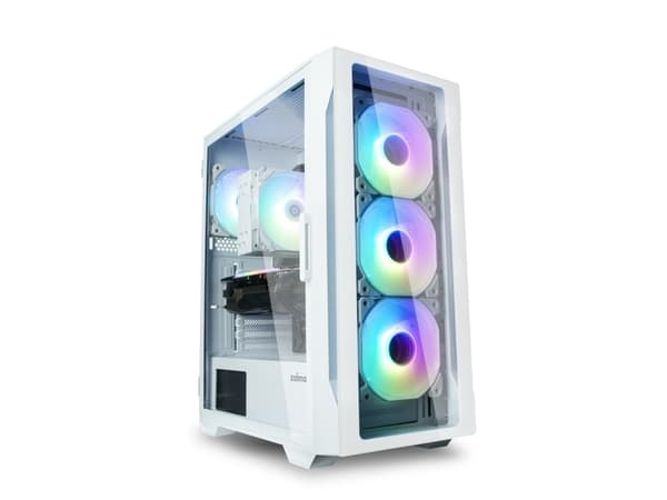 Zalman I3 NEO TG WHITE, Midi Tower, PC, Vit, ATX, micro ATX, Mini-ITX, Plast, Stål, Härdat glas, 16,2 cm