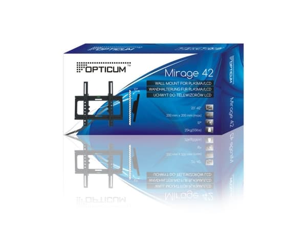 Opticum AX Mirage 42, 58,4 cm (23"), 106,7 cm (42"), 200 x 200 mm, 200 x 200 mm, 0 - 10°, Svart