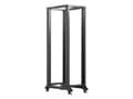Miniatyrbilde 2 av 5: Lanberg - Rack åpen ramme - 600 x 1000 mm - fritt stående, står på gulv - svart, RAL 9004 - 42U - 19"