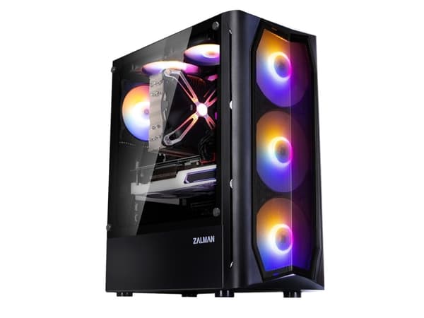 Zalman N4 Rev.1 - Mid tower - ATX - genomskinlig sidopanel (härdat glas) - ingen strömförsörjning - USB/ljud
