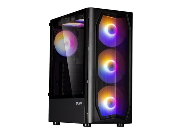 Zalman N4 Rev.1 - Mid tower - ATX - genomskinlig sidopanel (härdat glas) - ingen strömförsörjning - USB/ljud