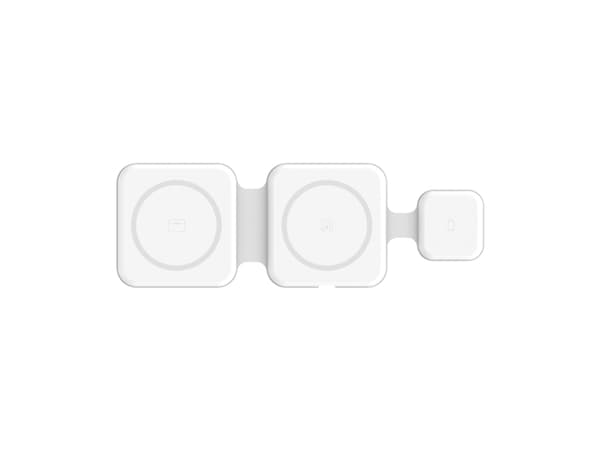Sinox PRO 3-i-1 trådløs 15W lader. 1m. Hvid