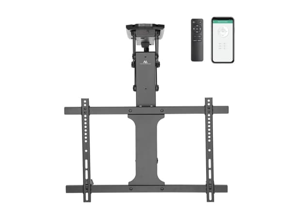 Maclean elektrisk loftbeslag til TV, TUYA-støtte, max VESA 600x400, til skråvægge, fjernbetjening, 32"-70", 35 kg, MC-880T