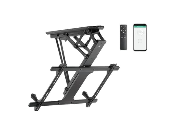 Maclean elektrisk loftbeslag til TV, TUYA-støtte, max VESA 600x400, til skråvægge, fjernbetjening, 32"-70", 35 kg, MC-880T