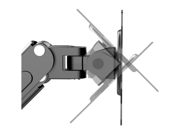 Montering til 2 Maclean-skærme, gasfjeder, 13"-27", 7 kg, sort, MC-861N