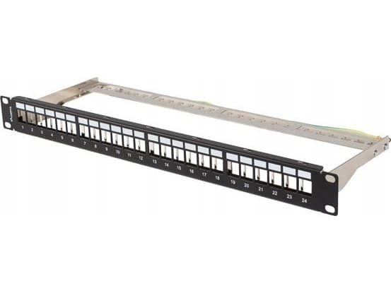 Lanberg LANBERG Patchpanel Blank 24 Port 1U 19inch FTP för Keystone-moduler Svart