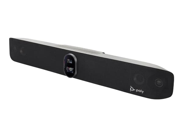 Poly Studio X70 - Alt-i-ett-videobar - Zoom Certified, Certified for Microsoft Teams, Google Meet Certified - svart Sort, Grå