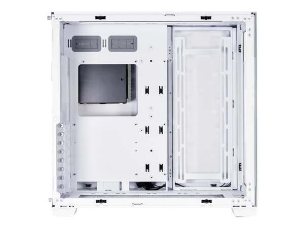Lian Li O11 Dynamic Evo - Tower - utökad ATX - genomskinlig sidopanel (härdat glas) - ingen strömförsörjning - vit - USB/ljud