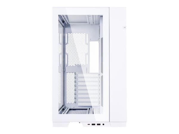 Lian Li O11 Dynamic Evo - Tower - utökad ATX - genomskinlig sidopanel (härdat glas) - ingen strömförsörjning - vit - USB/ljud