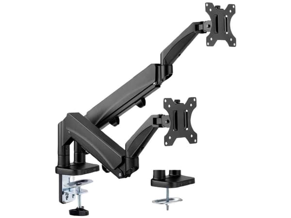 Value 17991183 Kaksoismonitoripöytä Pivot 43,2 cm (17) - 81,3 cm (32) Kääntyvä, korkeudensäätö musta