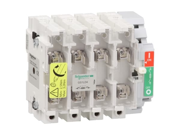 Schneider Electric GS1 L, 4P, 750 V, 8 kV, 50/60 Hz, 125 A, 850 °C