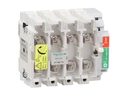 Schneider Electric GS1 L, 4P, 750 V, 8 kV, 50/60 Hz, 125 A, 850 °C