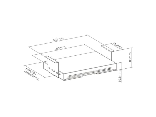 ROLINE 17030115, Metall, Sort, 8 kg, 460 mm, 272 mm, 113 mm