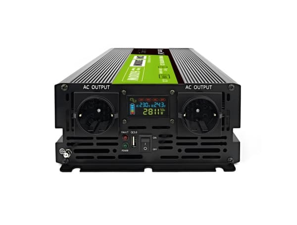 Green Cell PowerInverter LCD 24 V 3000W/60000W ajoneuvon invertteri näytöllä - puhdas siniaalto