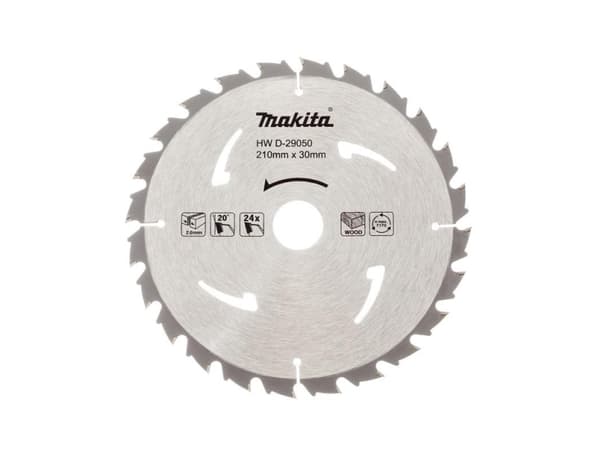 Makita D-29050 Skjæreskive for tre 210x30x2,0mm 24T 20° 5008MG
